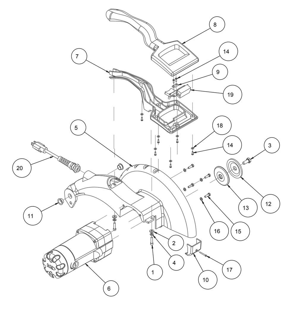 Section 04 Diagram and Parts List for BX-3 157721X MK Diamond Concrete Saw